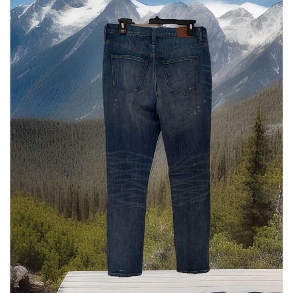 NWOT  Chic Western Madewell The High-Rise Slim Boyjean G7686 Preppy Painted 27 - Picture 6 of 9